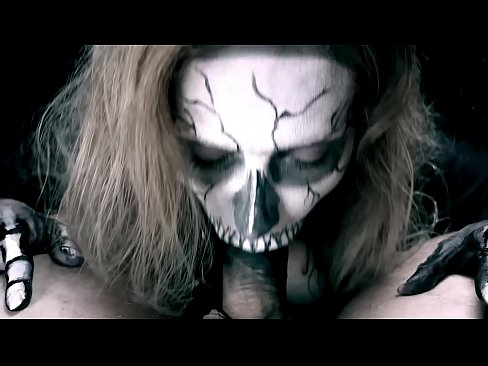 ❤️ Demon girl sucking cock with her black mouth and swallowing cum. ❤️ Porno at us ❌